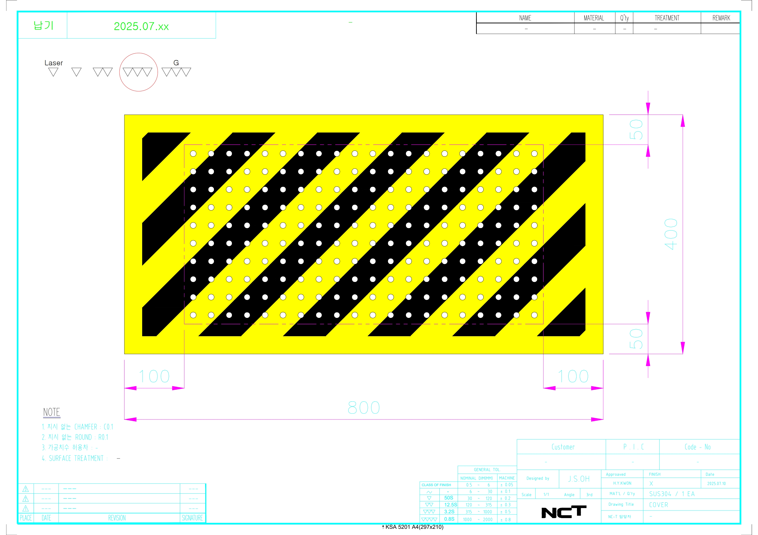 NCPT2509-GRSU800*400*2.5T